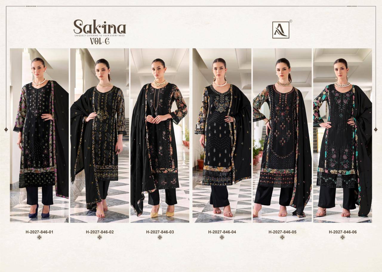 Alok suit sakina-6 Best wholesale dress materials in Hyderabad